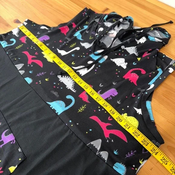 Lularoe Brittany Tank Top Women 2XL Dinosaur Kidcore Whimsical Kitsch Hoodie - Picture 3 of 7